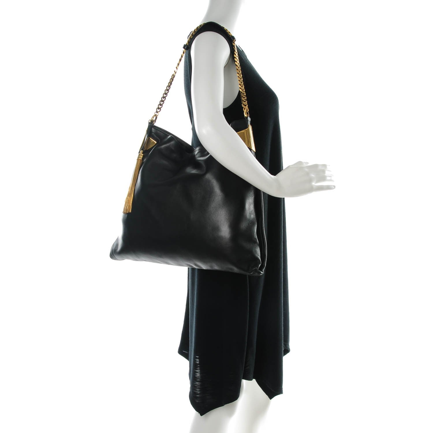 Gucci Lambskin Large 1970 Shoulder Bag Black 2 of 8