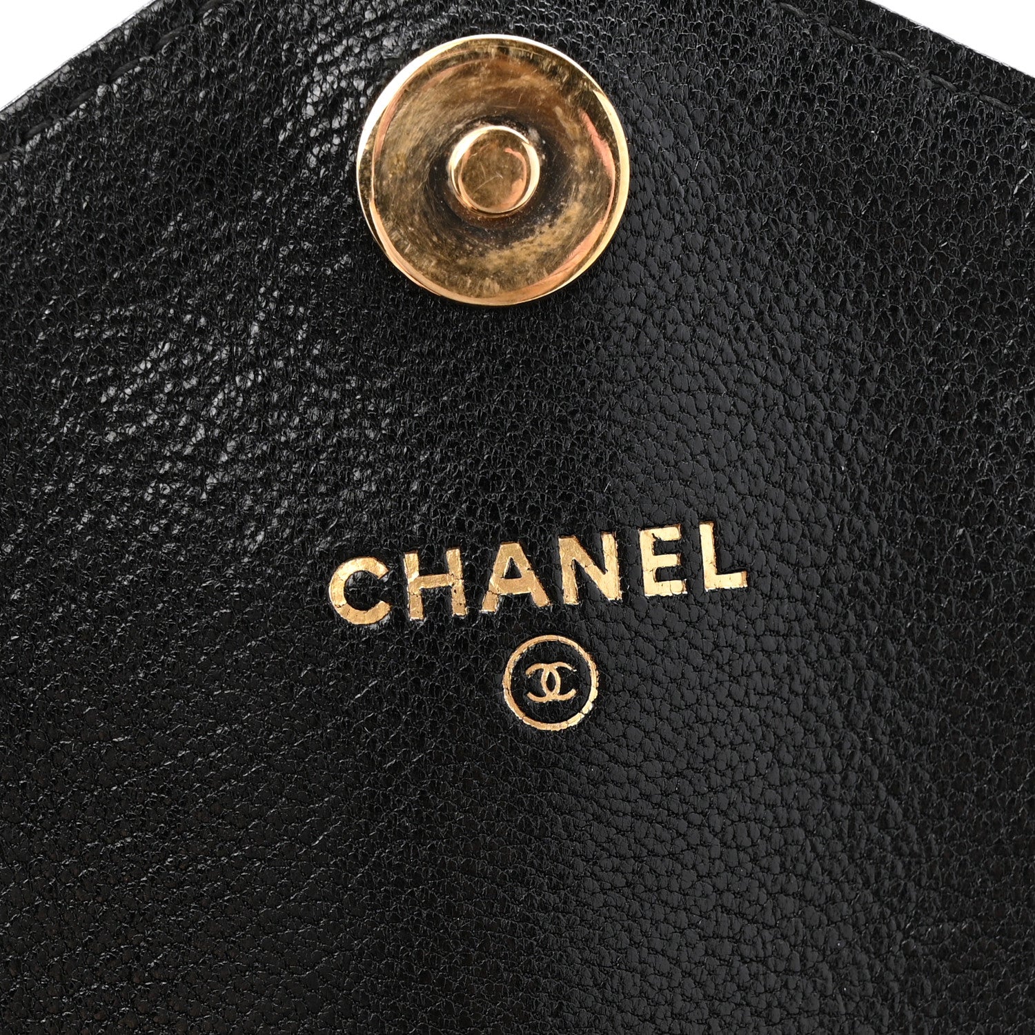 Chanel Sheepskin Chevron Quilted Small Envelope Clutch Black 6 of 11