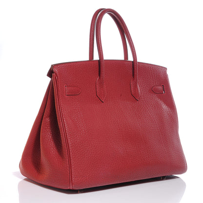 Hermes Fjord Birkin 35 Rouge Vif 3 of 12