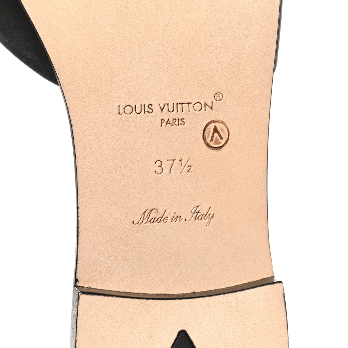Louis Vuitton Calfskin LV Mare Flat Mule 37.5 Black 7 of 10