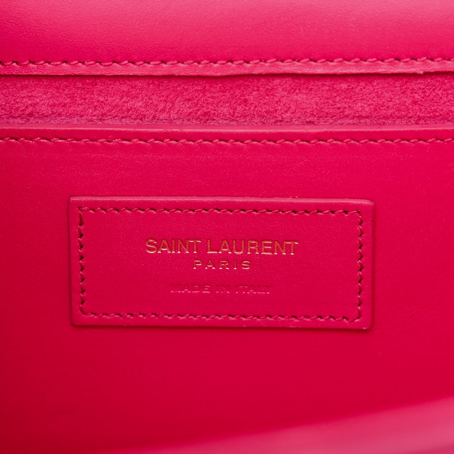 Smooth Calfskin Medium Classic Monogram Kate Tassel Satchel Fuchsia