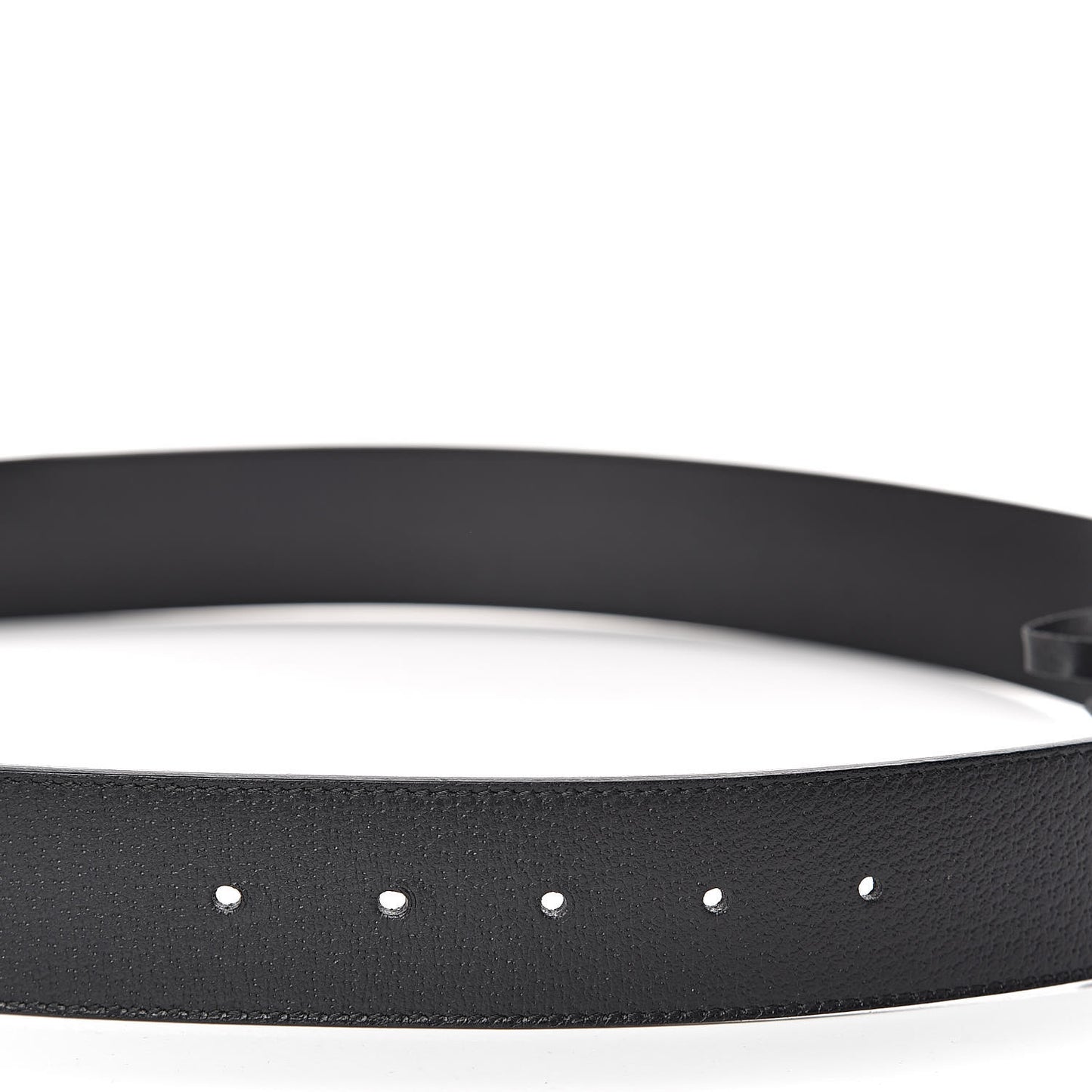 Textured Dollar Calfskin Nickel Double G 40mm Belt 95 38 Black
