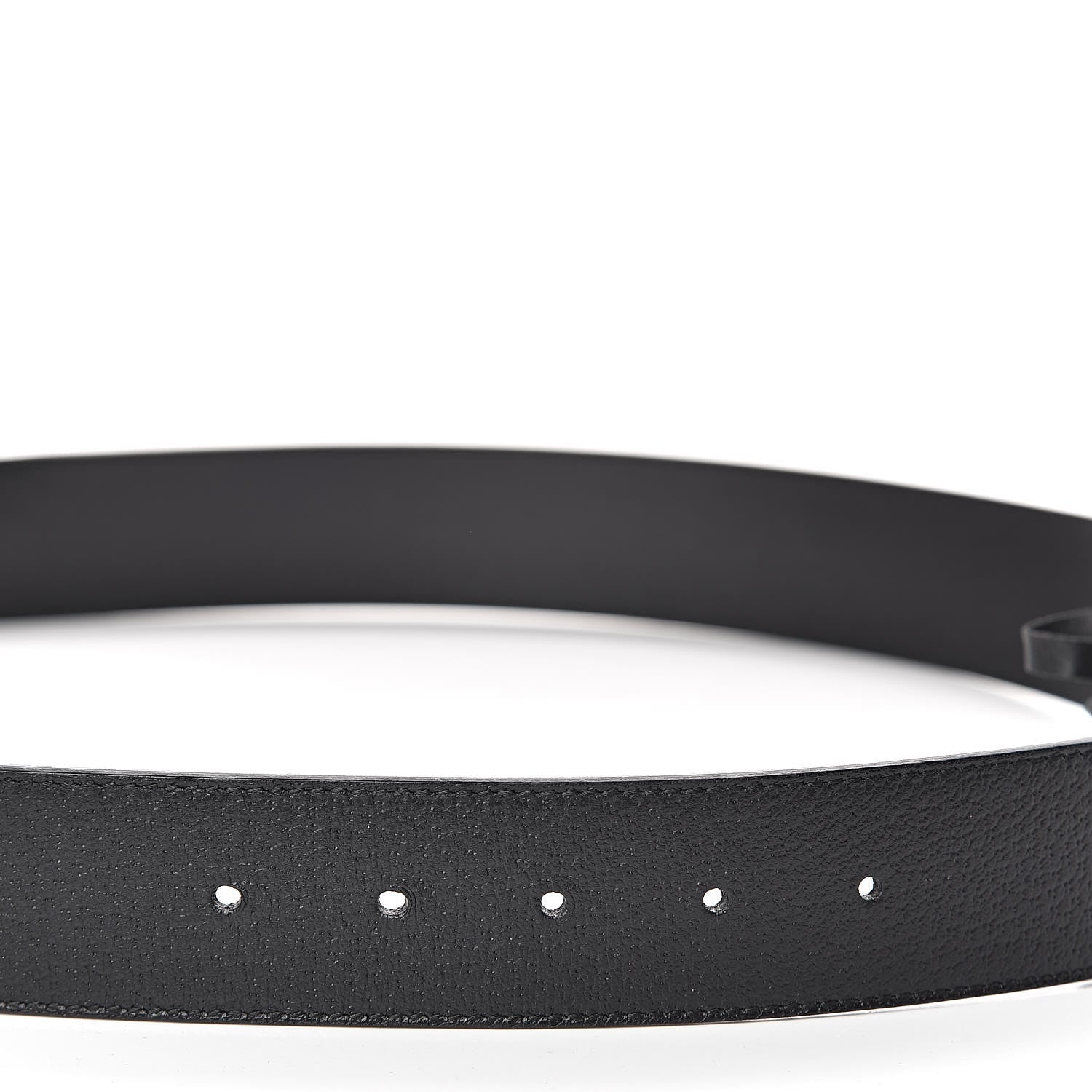 Gucci Textured Dollar Calfskin Nickel Double G 40mm Belt 95 38 Black 4 of 7