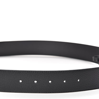 Gucci Textured Dollar Calfskin Nickel Double G 40mm Belt 95 38 Black 4 of 7