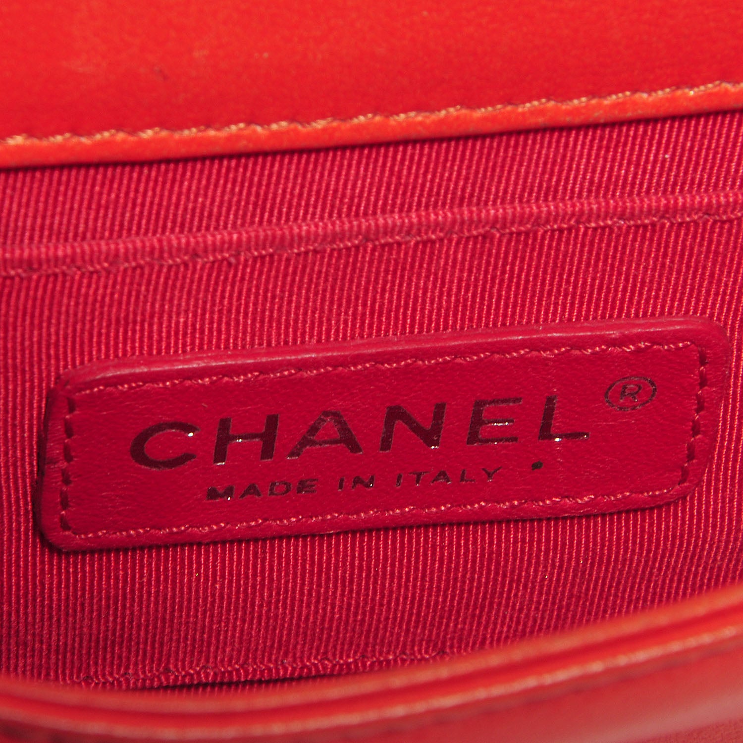 Chanel Plexiglass Patent Mini Boy Brick Flap Orange Red 7 of 8