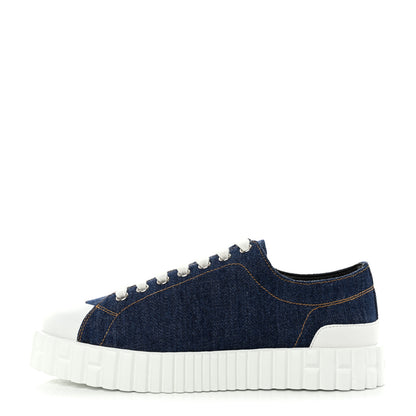 Hermes Denim Womens Cross Sneakers 36 Bleu 1 of 8