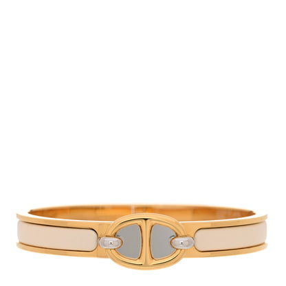 Hermes Enamel Mini Farandole Clic Chaine D'Ancre Bracelet Creme 1 of 6