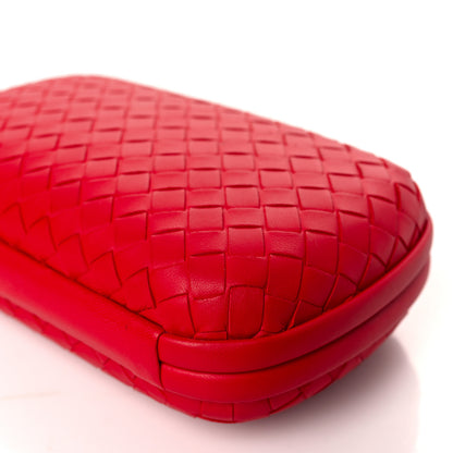 Bottega Veneta Nappa Intrecciato Chain Knot Clutch China Red 8 of 8