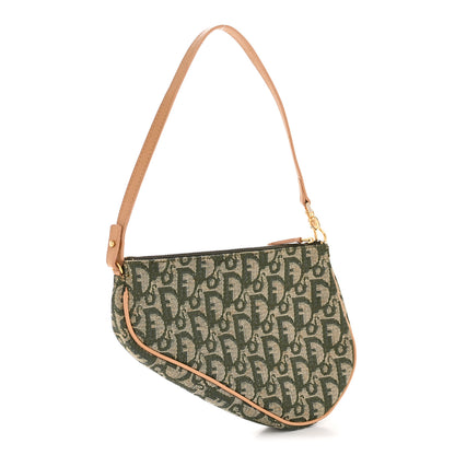 Christian Dior Monogram Mini Saddle Pochette Green 3 of 15