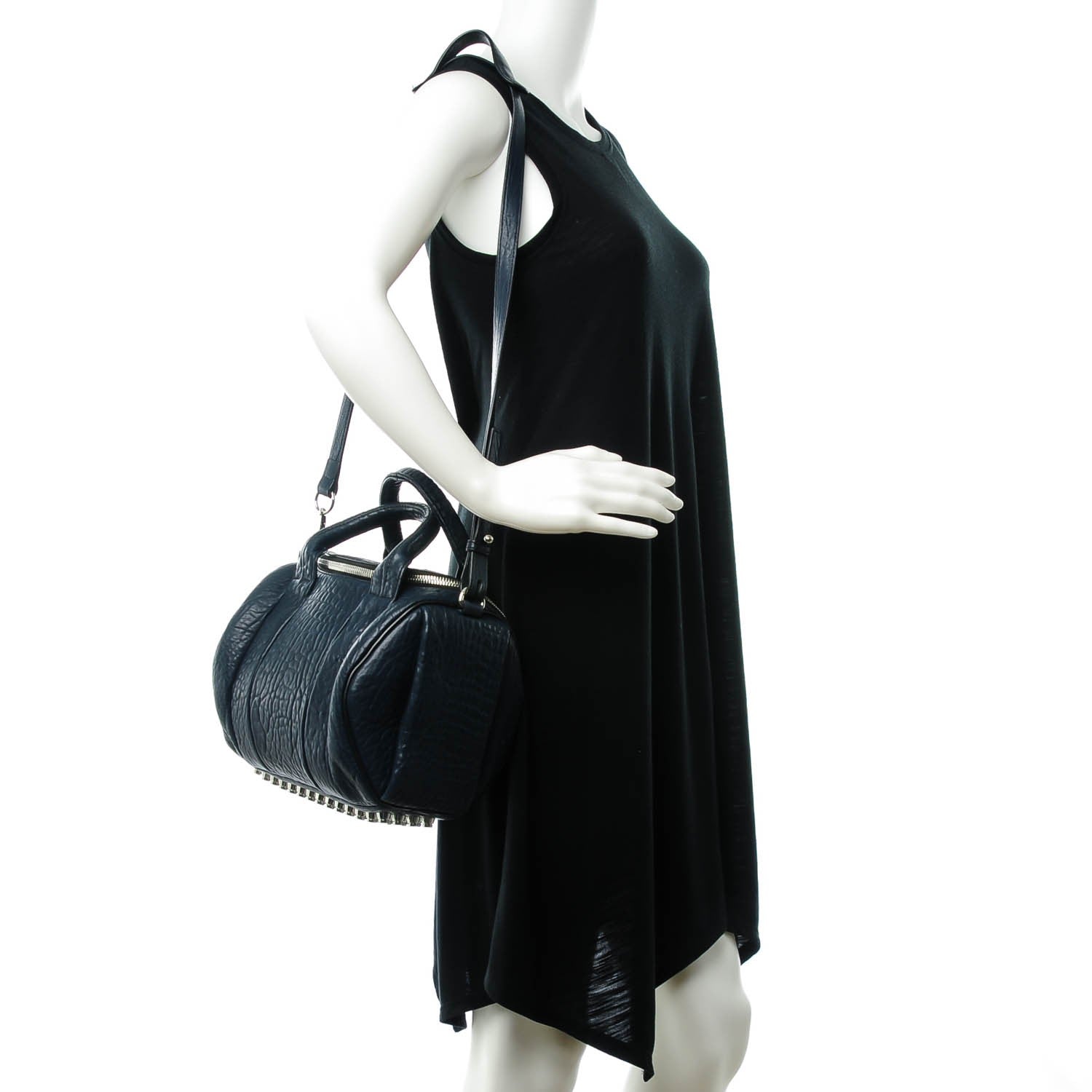 Alexander Wang Pebbled Lambskin Rockie Neptune 2 of 7