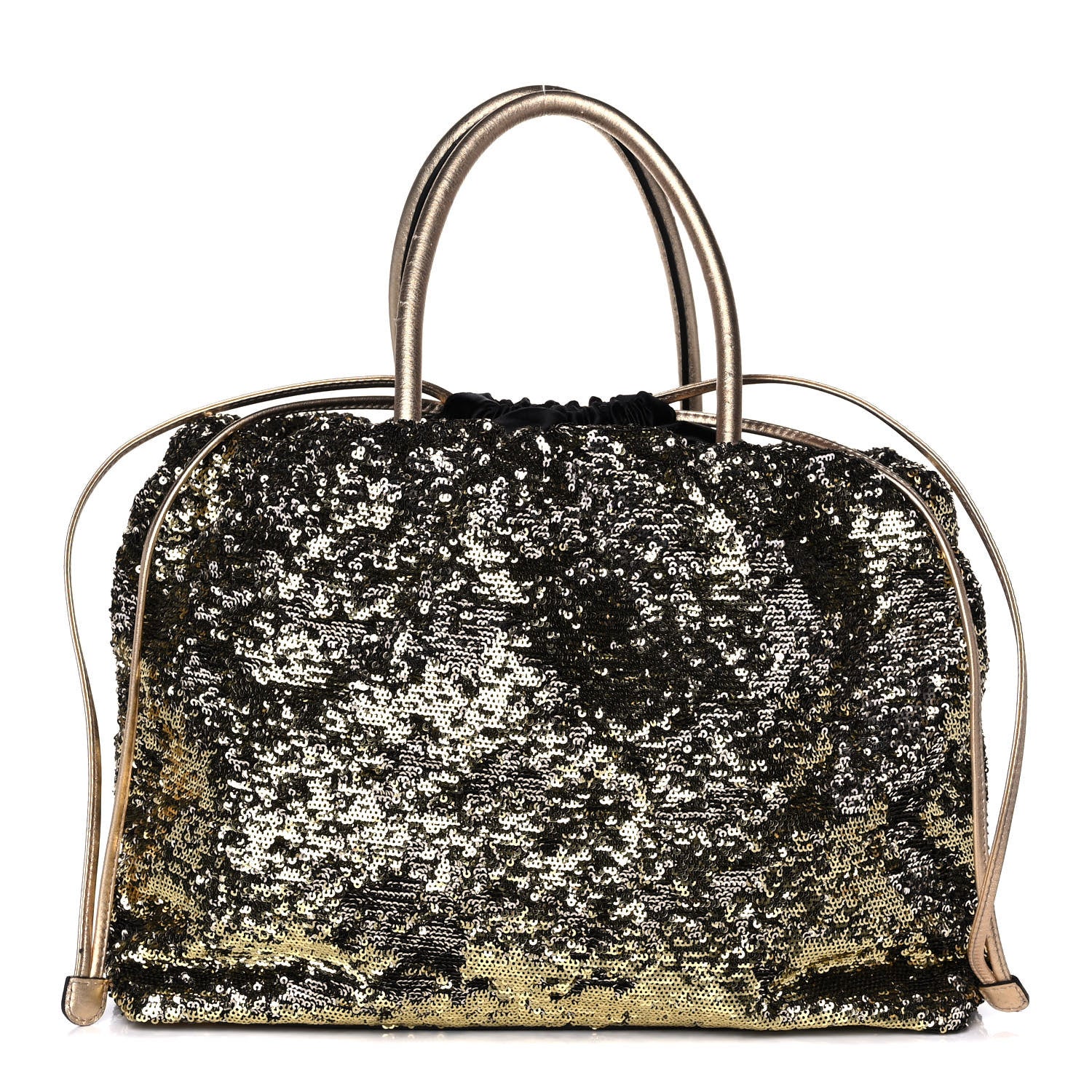 Dolce & Gabbana Sequin Embellished Drawstring Tote Gold 1 of 11