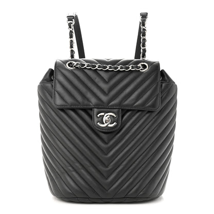 Chanel Lambskin Chevron Quilted Small Urban Spirit Backpack Black 1 of 10
