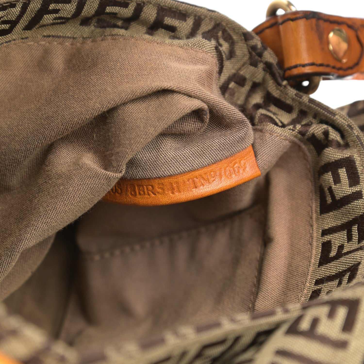 Fendi Zucchino Shoulder Bag Brown 7 of 12