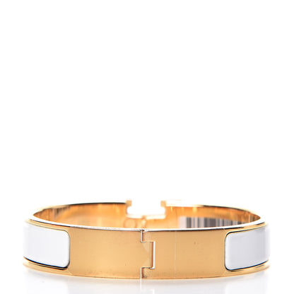 Hermes Enamel Narrow Clic Clac H Bracelet PM White 3 of 5