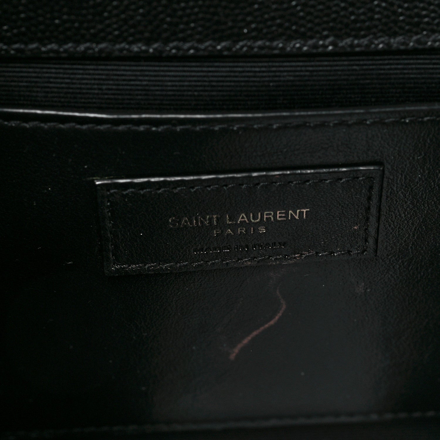 Saint Laurent Grain De Poudre Textured Mixed Matelasse Triquilt Medium Monogram Satchel Black 6 of 8