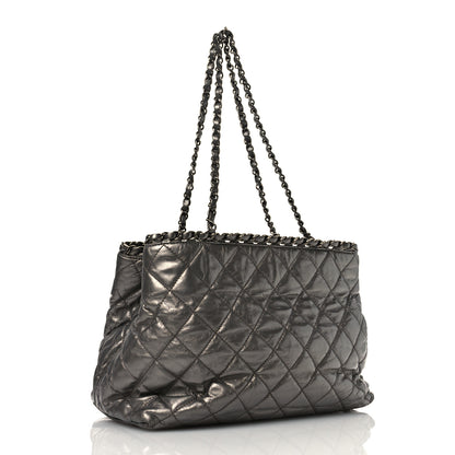 Chanel Metallic Calfskin Small Chain Me Tote Silver 3 of 10