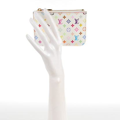 Louis Vuitton Monogram Multicolor Key Pouch White Litchi 2 of 7