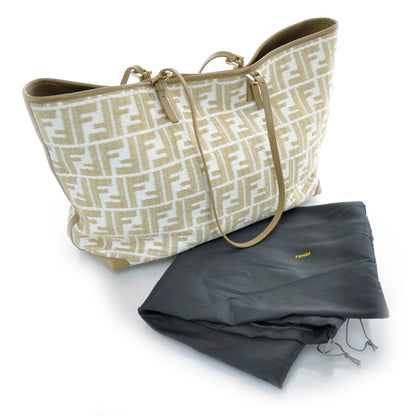 Fendi Woven Straw Raffia Shopping Tote 10 of 10