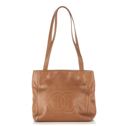 Chanel Calfskin CC Shoulder Bag Dark Beige 1 of 7