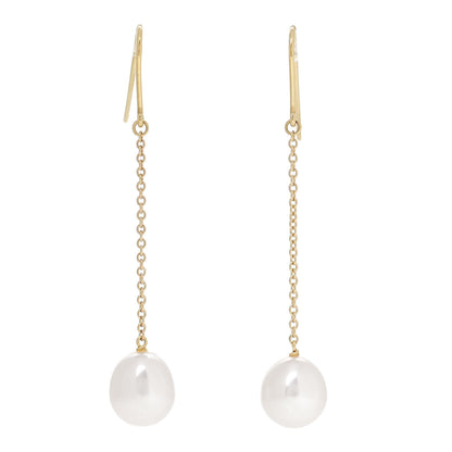 Tiffany 18K Yellow Gold Elsa Peretti Pearls By The Yard Drop Earrings 1 of 5