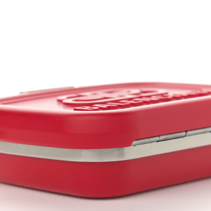 Balenciaga Recycled Plastic Calfskin Embossed Mini Lunch Box Case with Strap Red 9 of 10