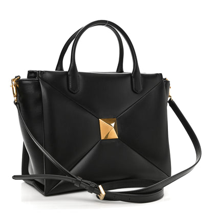 Valentino Garavani Nappa Medium One Stud Handbag Black 3 of 9