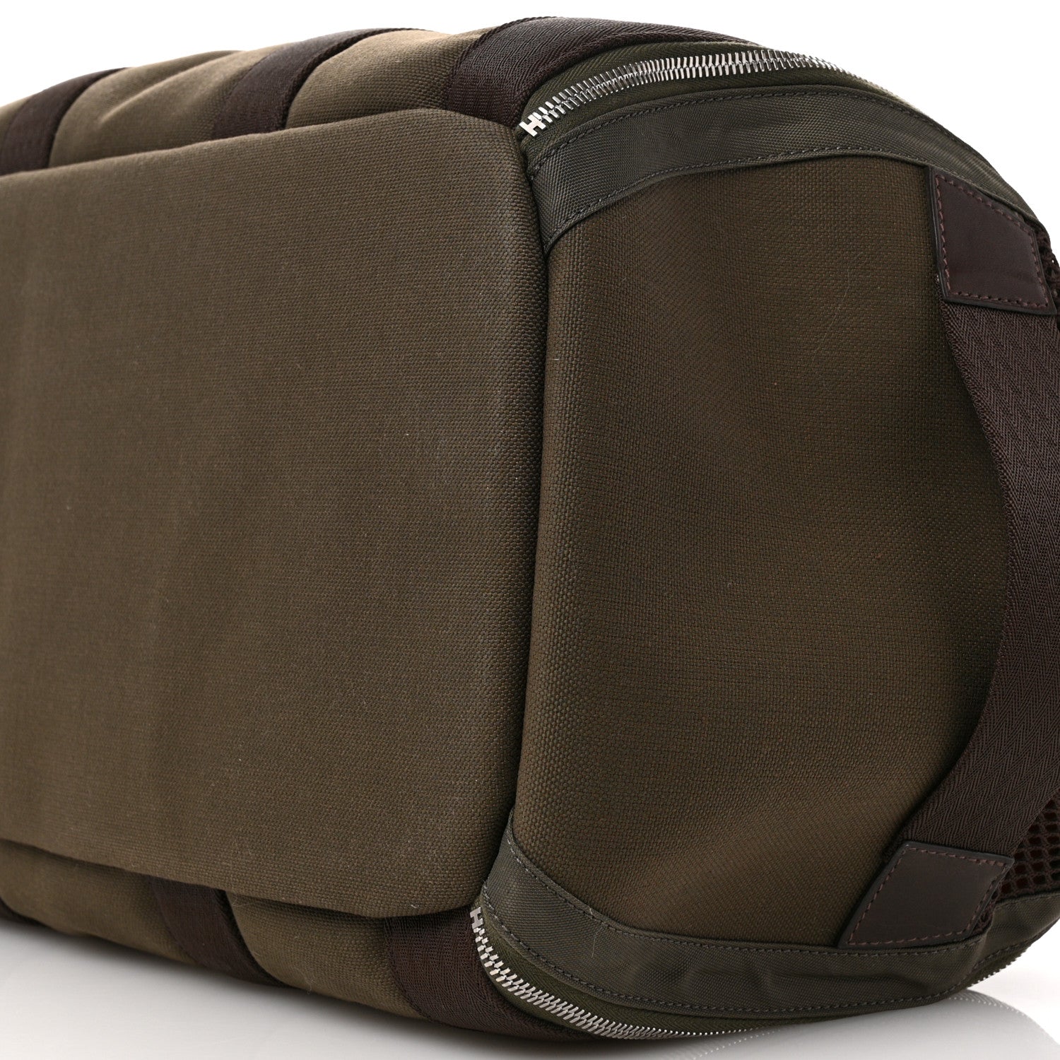 Hermes Fabric Carrying Dog Bag Kaki Feu 9 of 10