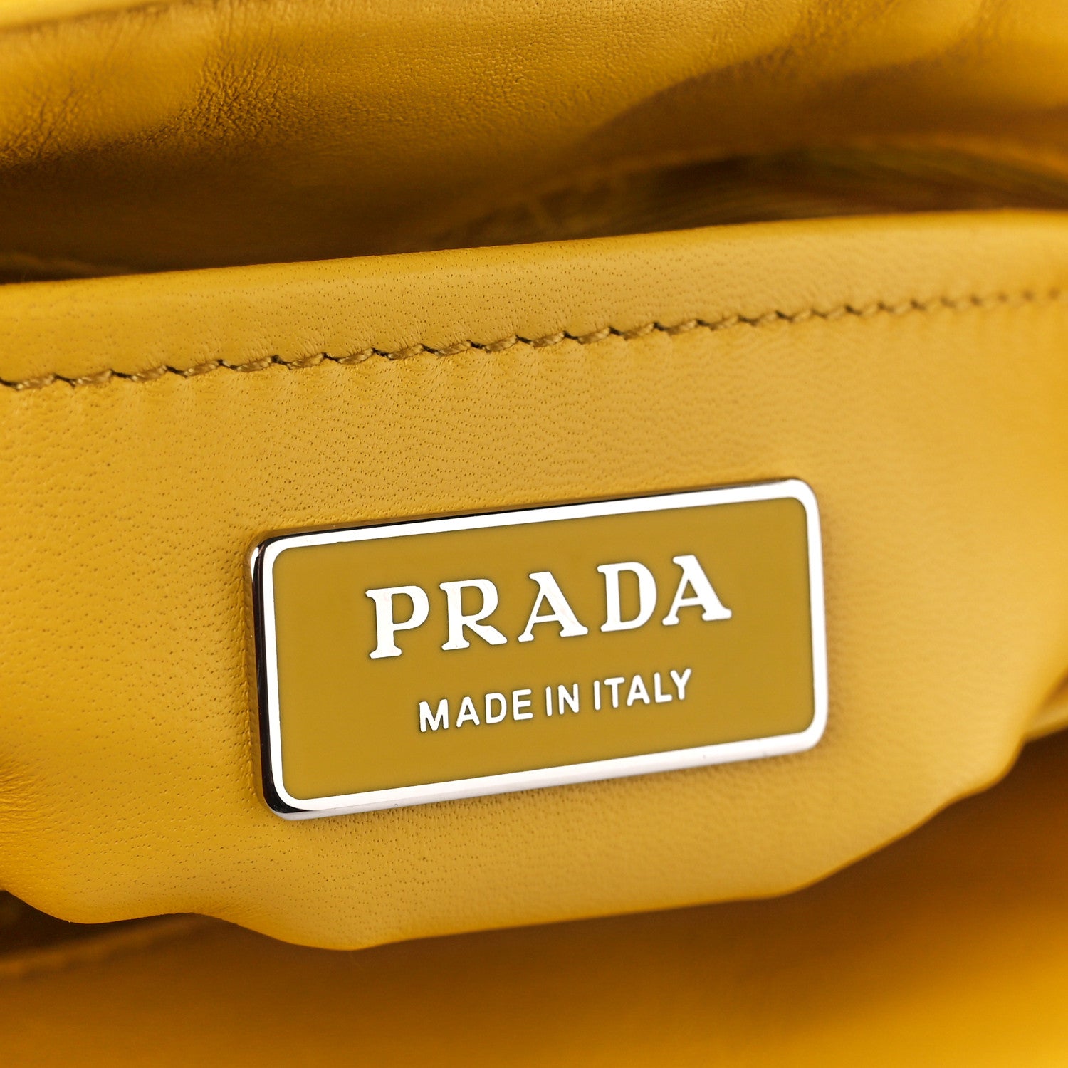 Prada Nappa Triangle Stitched Small Spectrum Bag Soleil 6 of 14