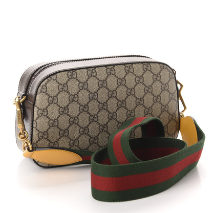 Gucci GG Supreme Monogram Web Neo Vintage Shoulder Bag Beige New Acero Crop 3 of 10
