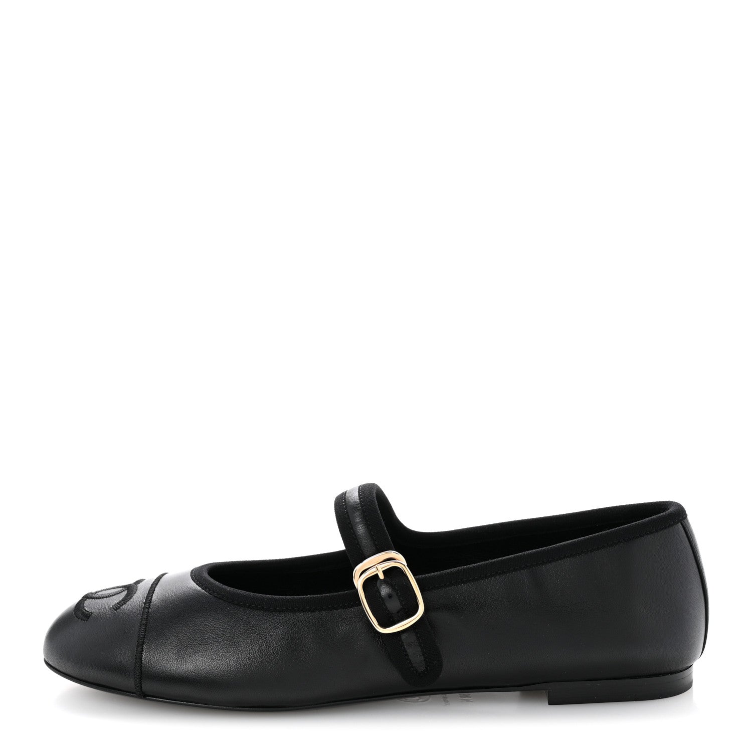 Chanel Lambskin Mary Jane Flats 38.5 Black 1 of 10