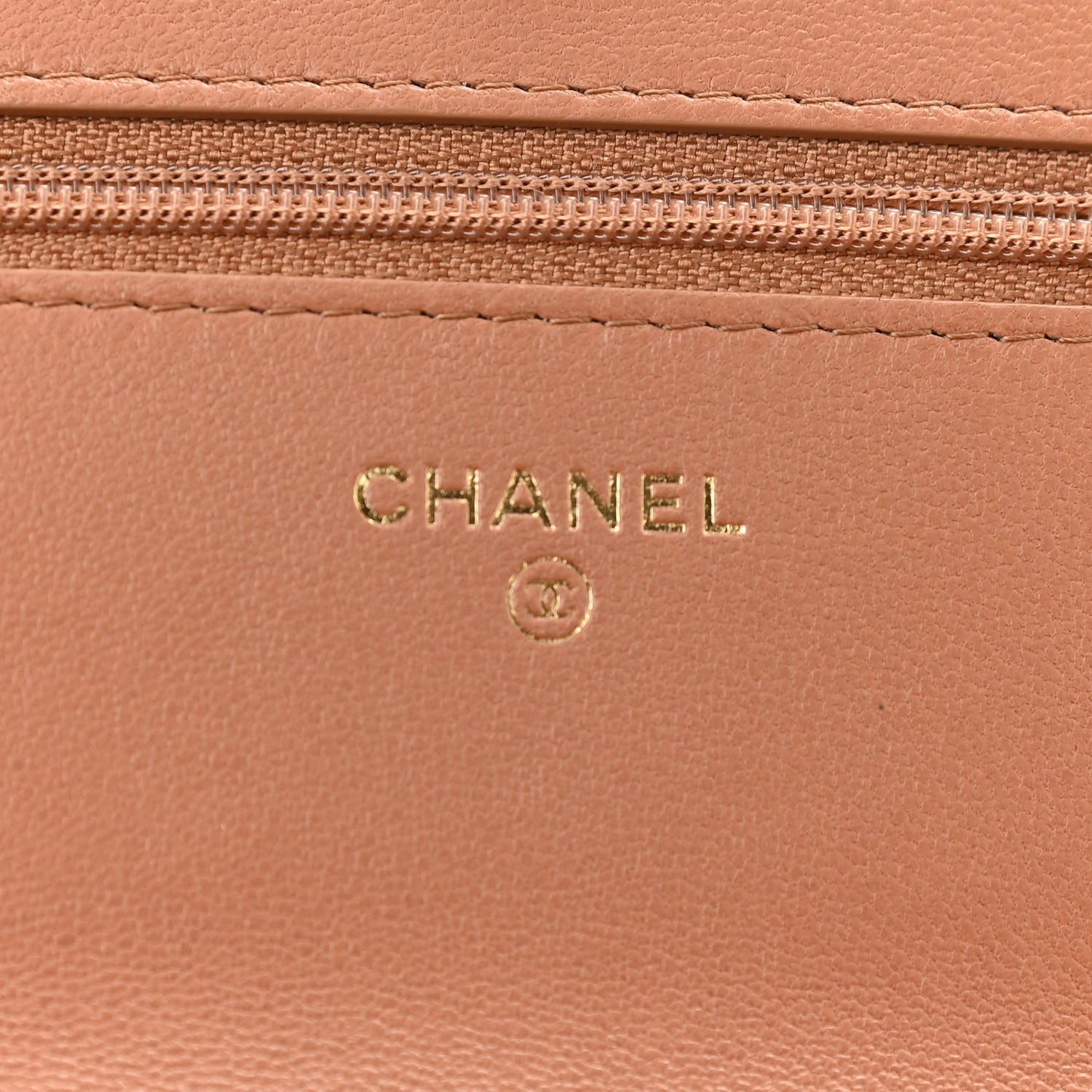 Lambskin Quilted Chanel 19 Wallet On Chain WOC Brown