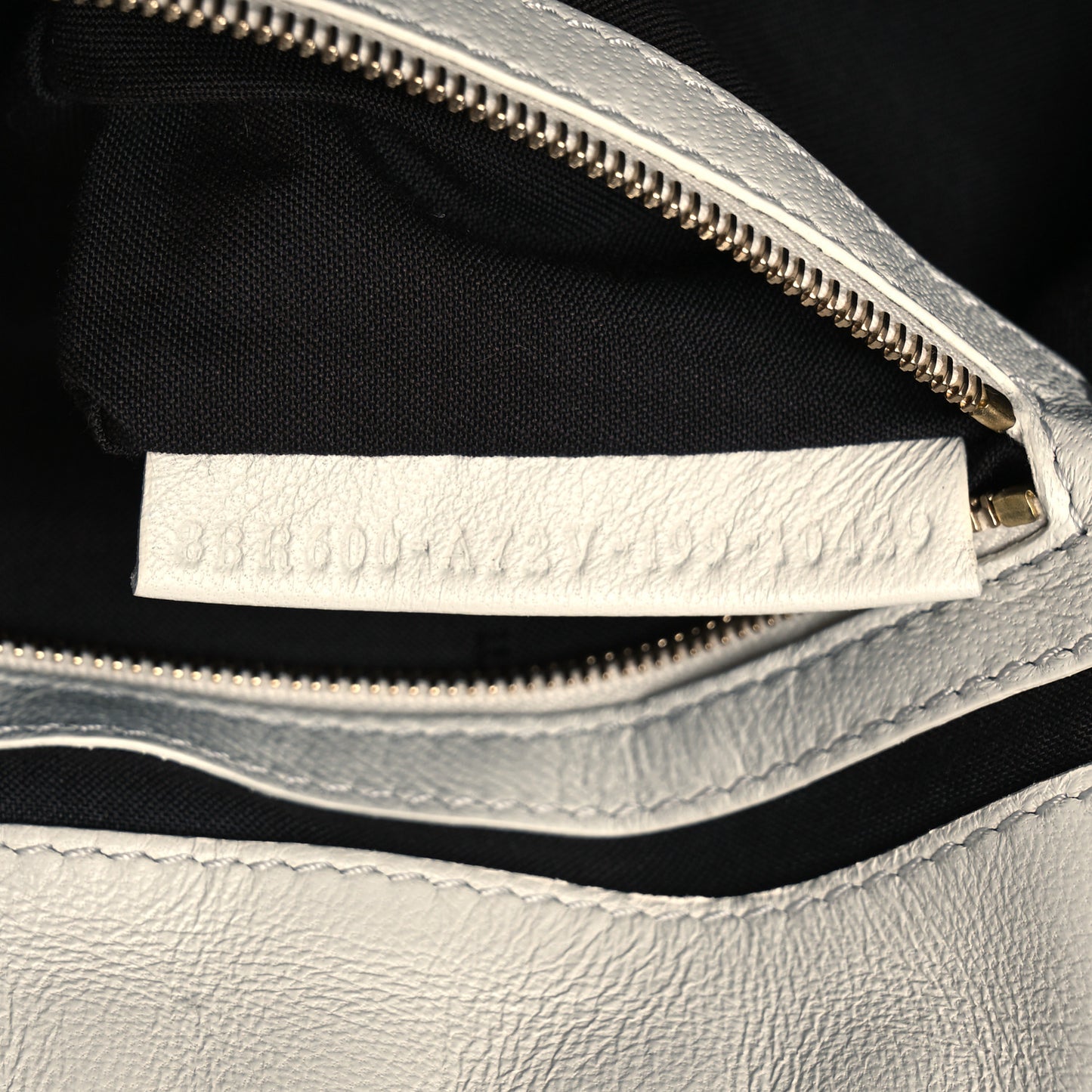 Nappa FF 1974 Embossed Baguette White