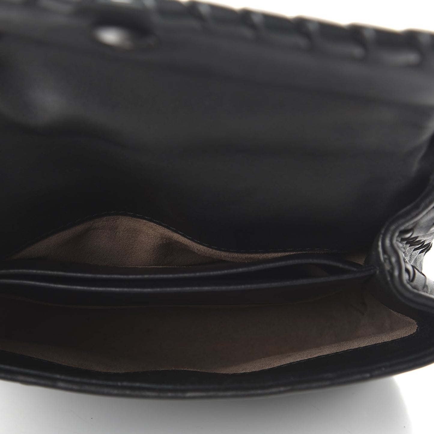 Nappa Intrecciato Baby Olimpia Shoulder Bag Black