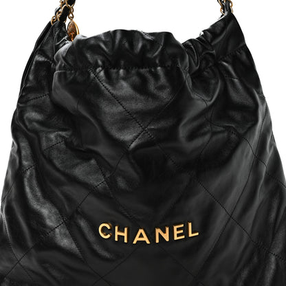 Chanel Shiny Calfskin Quilted Chanel 22 Black 9 of 12