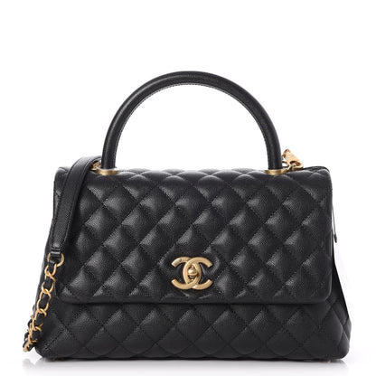 Chanel Caviar Quilted Small Coco Handle Flap Black 1 of 8