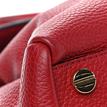Valentino Garavani Pebbled Calfskin Rockstud Twiny Top Handle Bag Red 7 of 11