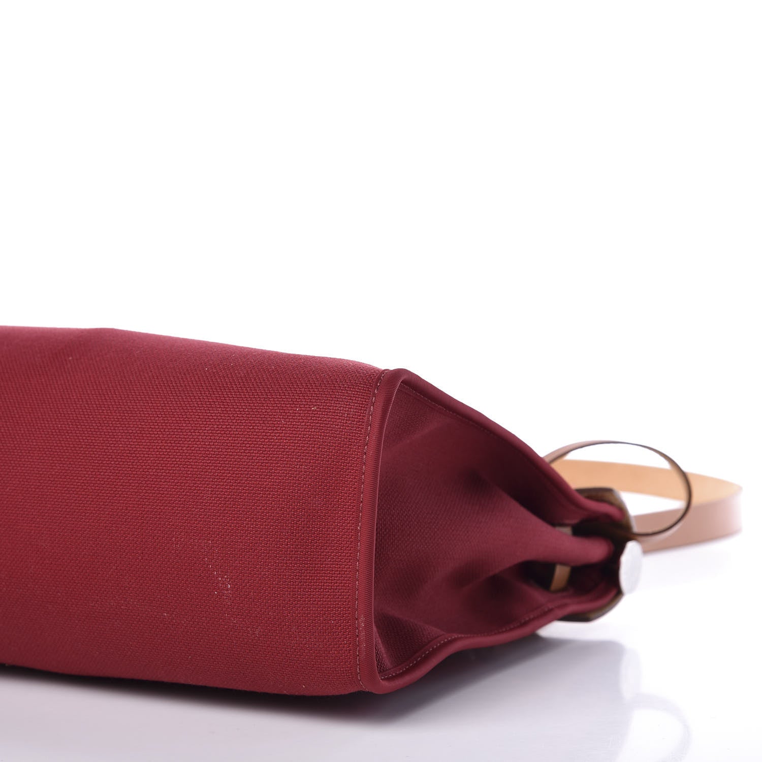 Hermes Vache Hunter Toile Herbag Zip 31 PM Rouge Grenat Natural 7 of 11