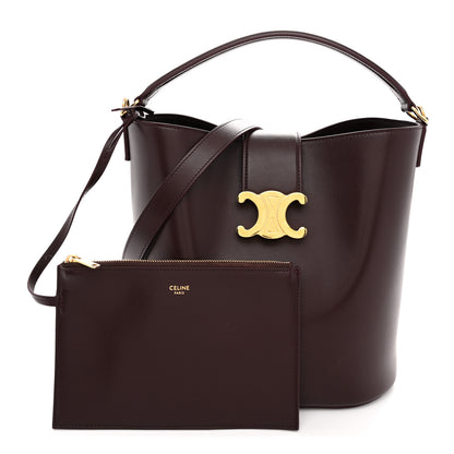 Celine Smooth Calfskin Triomphe Medium Louise Bag Deep Burgundy 3 of 10