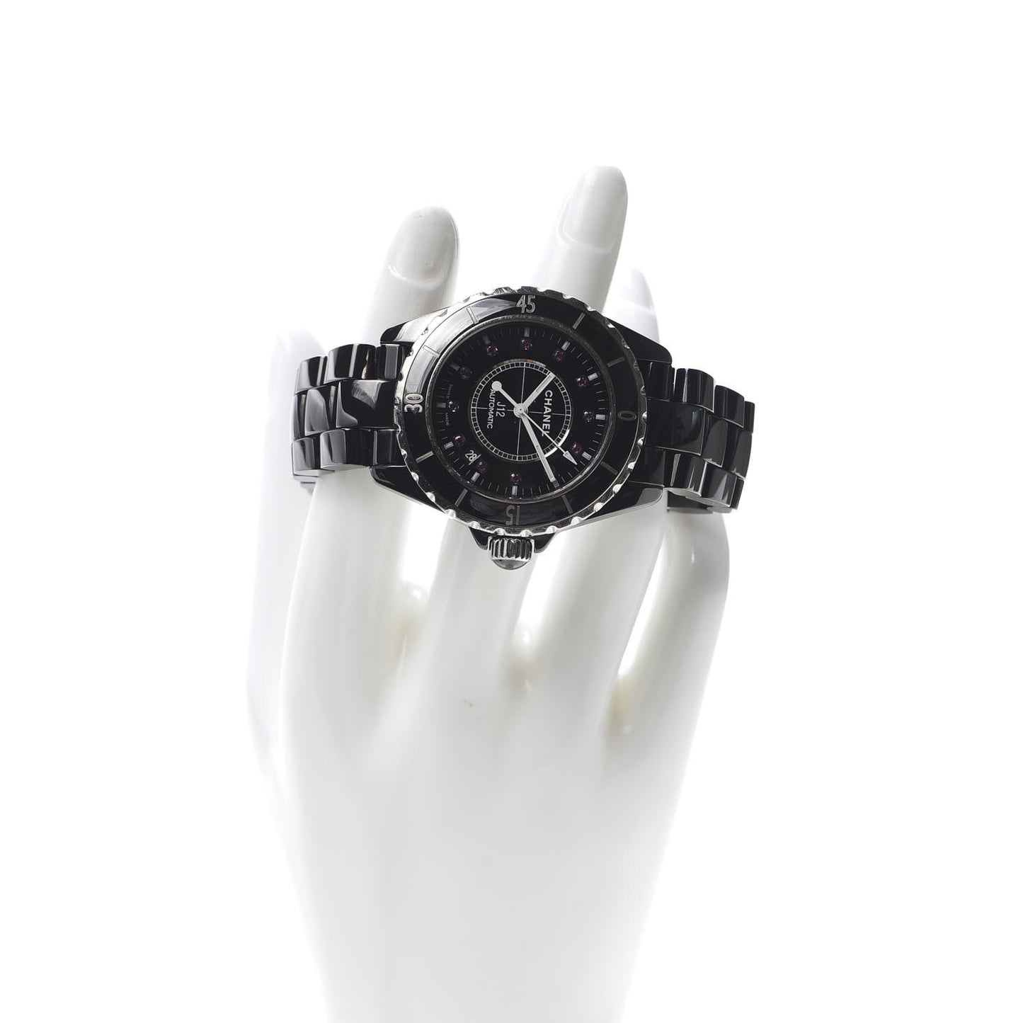 Stainless Steel Ceramic Ruby 38mm J12 Automatic Watch Black