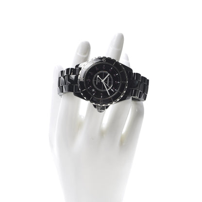Chanel Stainless Steel Ceramic Ruby 38mm J12 Automatic Watch Black 2 of 6