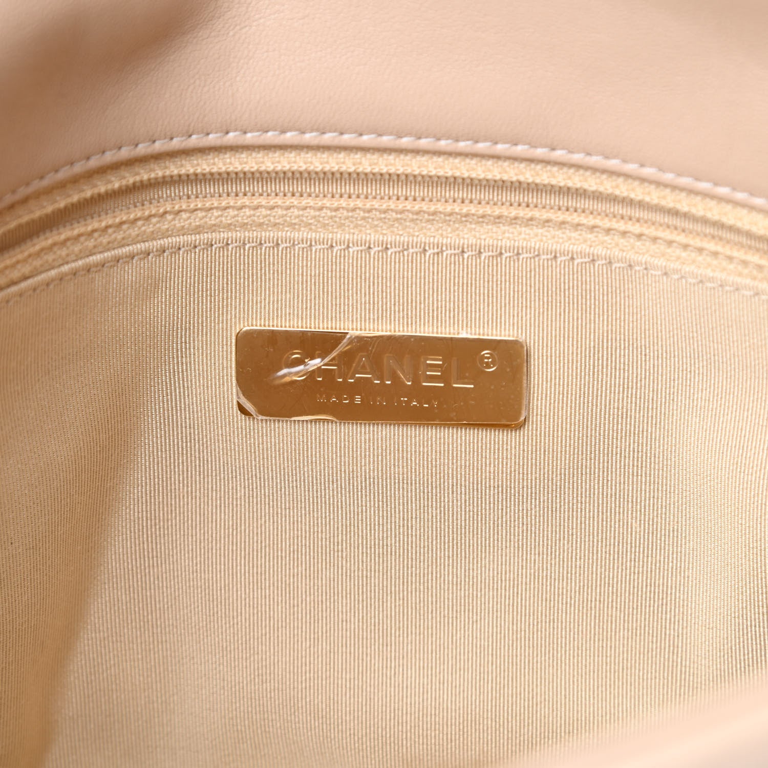 Chanel Lambskin Quilted Medium Chanel 19 Flap Beige 6 of 10