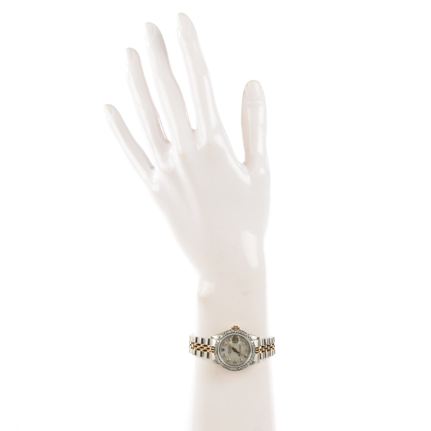 Rolex Stainless Steel 18K Yellow Gold Diamond Mother Of Pearl 26mm Oyster Perpetual Datejust Watch 2 of 6