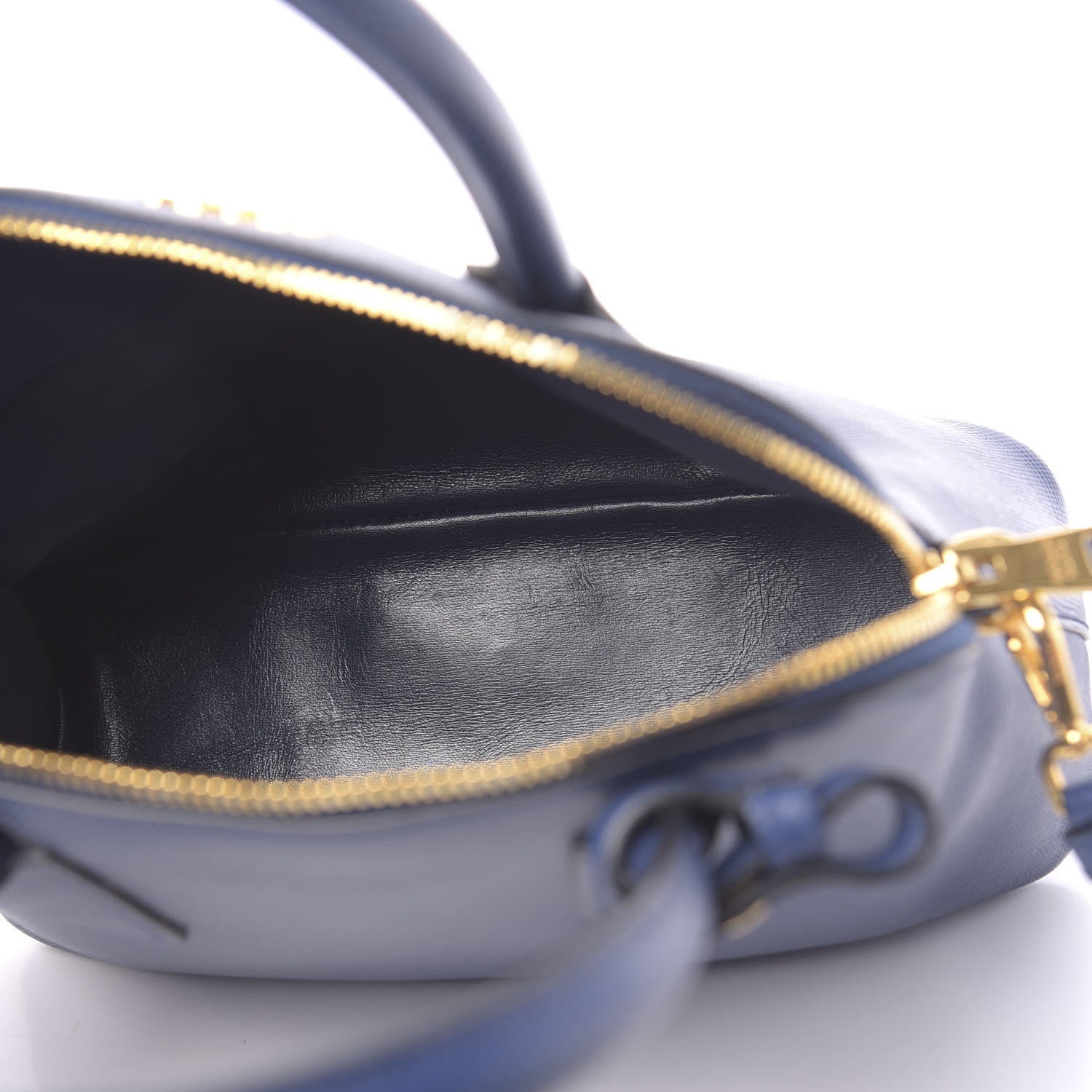 Prada Saffiano Cuir Bauletto Bluette 5 of 10