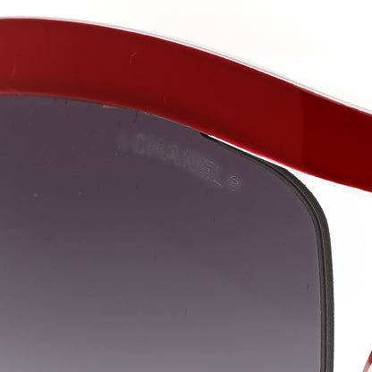 Chanel Acetate Transparent CC Sunglasses 71130 Red 5 of 8