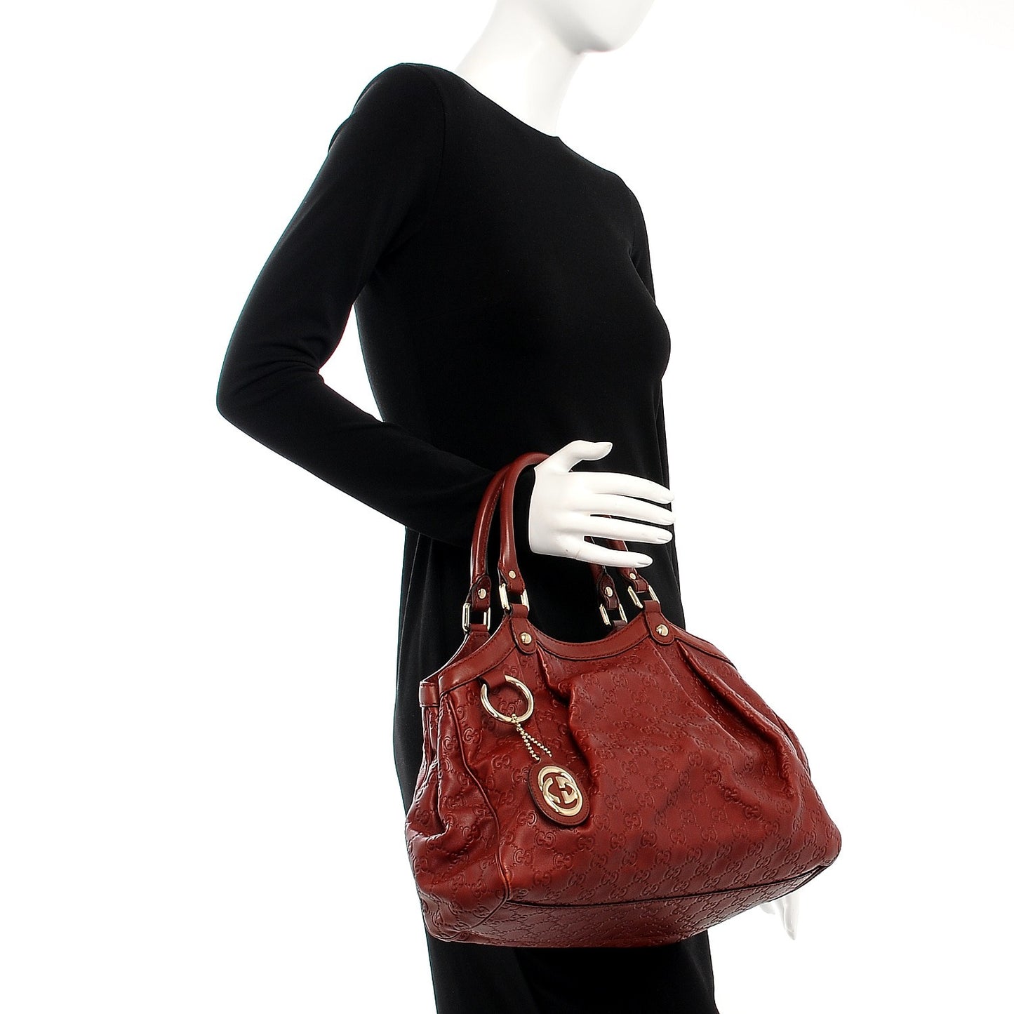 Guccissima Medium Sukey Tote Raspberry Candy