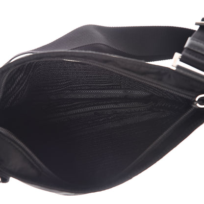 Prada Nylon Saffiano Flat Messenger Bag Black 5 of 8
