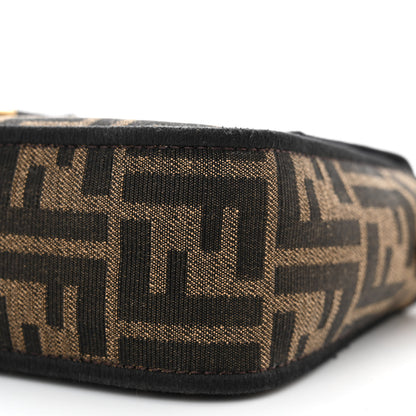 Fendi Fabric Jacquard FF 1974 Medium Baguette Tobacco Moro Black 10 of 10