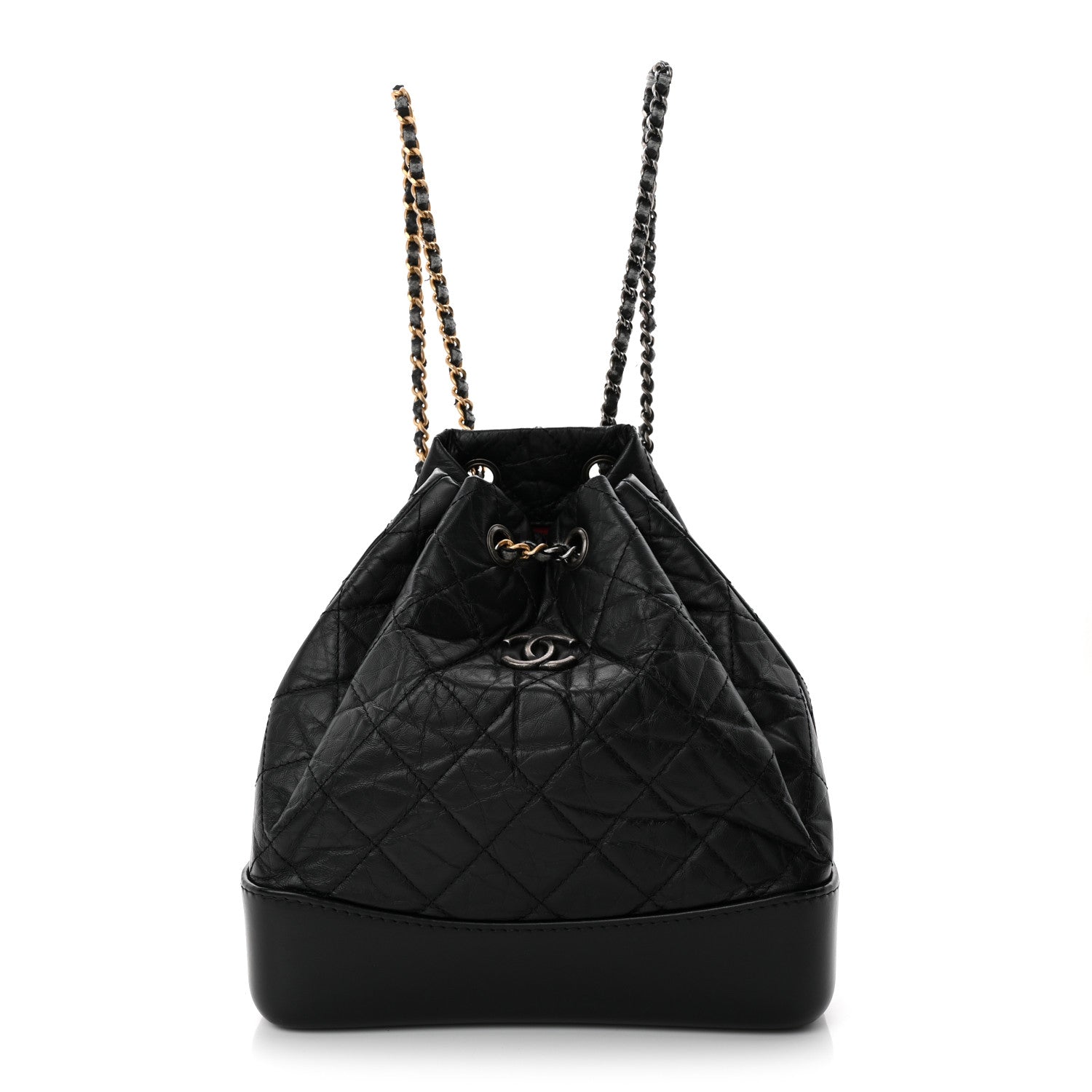 Chanel Aged Calfskin Quilted Small Gabrielle Backpack Black 1 of 13