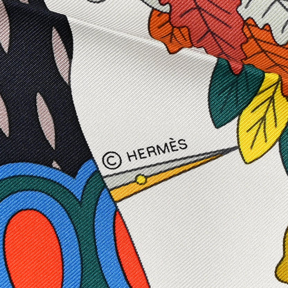 Hermes Silk Le Sacre Des Saisons Scarf 90 Craie Jaune Soleil 4 of 4