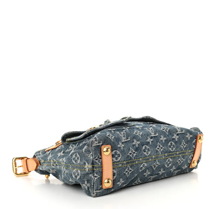 Louis Vuitton Monogram Denim Baggy PM Blue 4 of 12